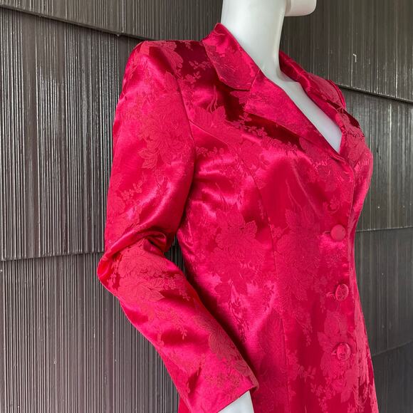 š„VTG Hugo Buscati USA Made Floral Brocade Feminine Preppy Formal Blazer Jacket - Picture 3 of 15